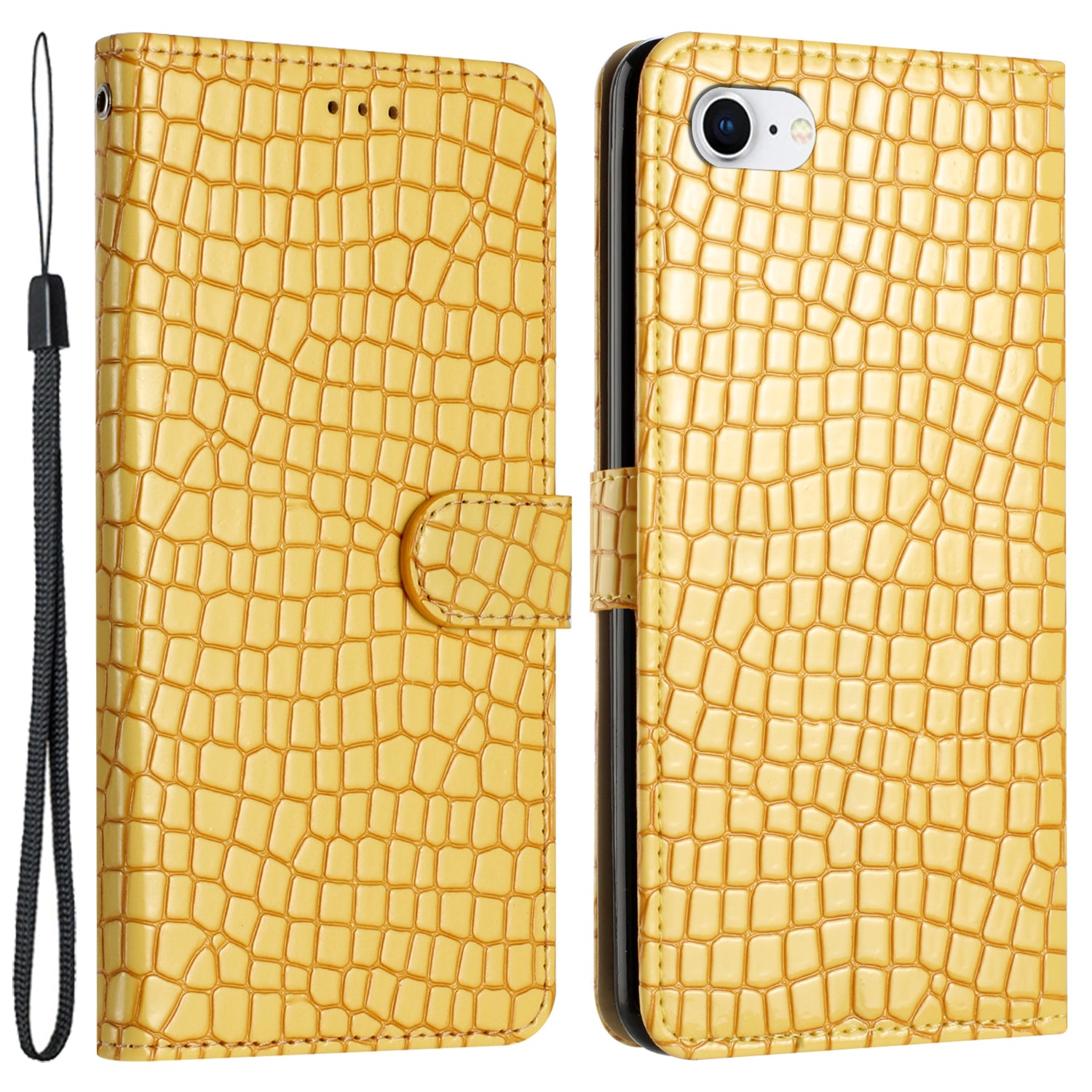 Flip Cover for iPhone 6/6s/7/8 Crocodile Texture Stand Phone PU Leather Wallet Case with Hand Strap Flip Cover for iPhone 6/6s/7/8 Crocodile Texture Stand Phone PU Leather Wallet Case with Hand Strap